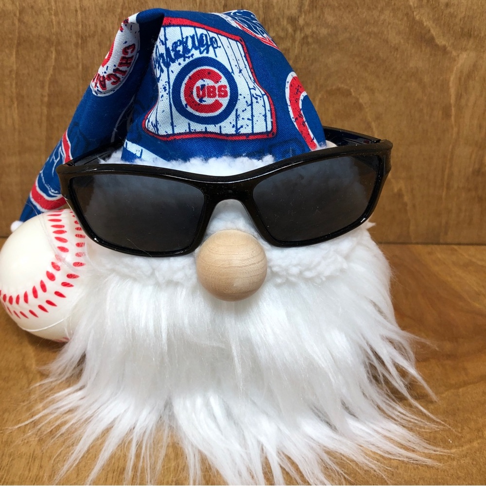 Cubs Baseball Gnome MLB Chicago Sports Fan Ball Sunglasses Bear Gift Team Retro